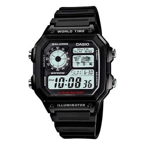 Наручные часы электронные мужские Casio Illuminator Collection AE-1200WH-1A в Лав Репаблик