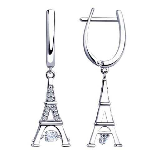Серьги SOKOLOV из серебра со Swarovski Zirconia 89020113 в Лав Репаблик