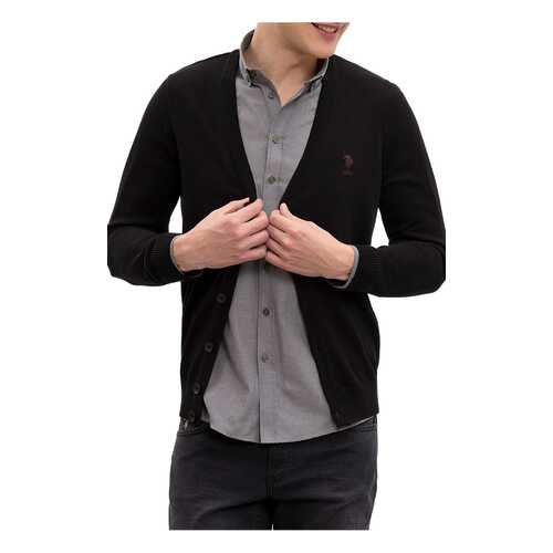 Кардиган мужской U.S. POLO Assn. G081SZ0TH0TBH01-BSK9 черный 2XL в Лав Репаблик