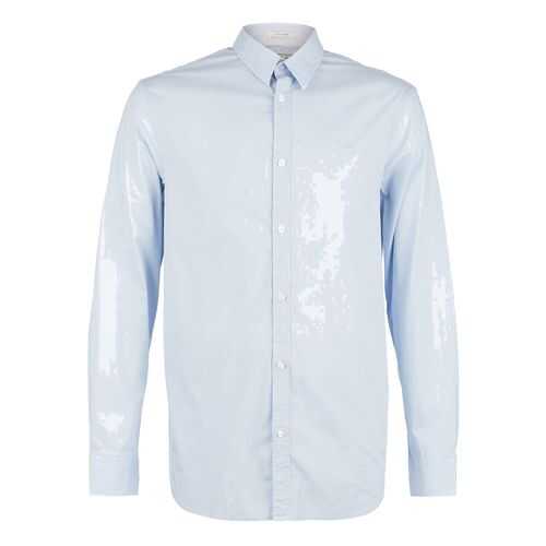 Рубашка мужская Guess M01H25-W7ZK0 синяя L в Лав Репаблик