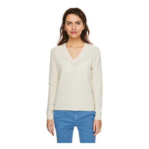 Пуловер женский United Colors of Benetton 20A_1002D4488 белый XS в Лав Репаблик